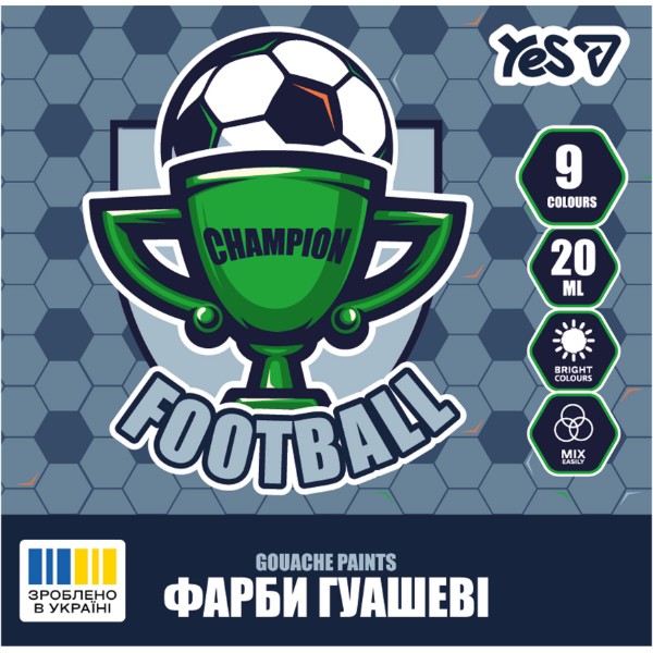 Фото - Краски YES Football 9 цв. 20 мл (230452)